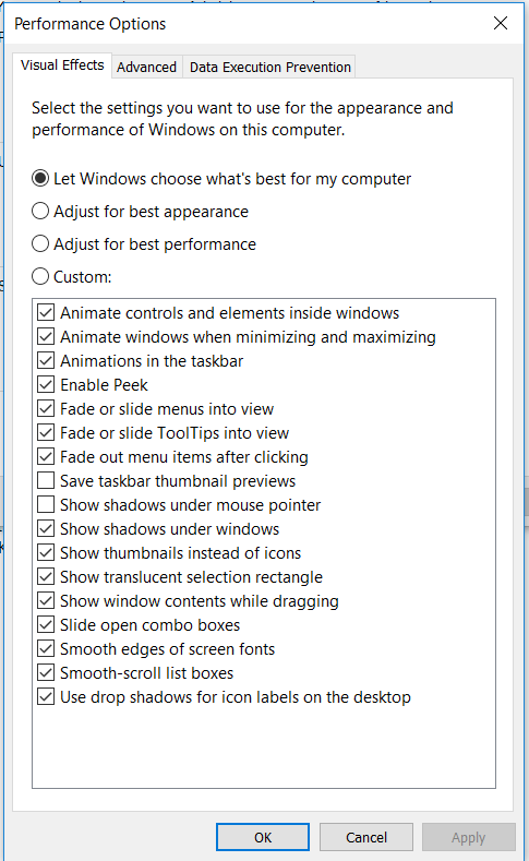 Performance Options