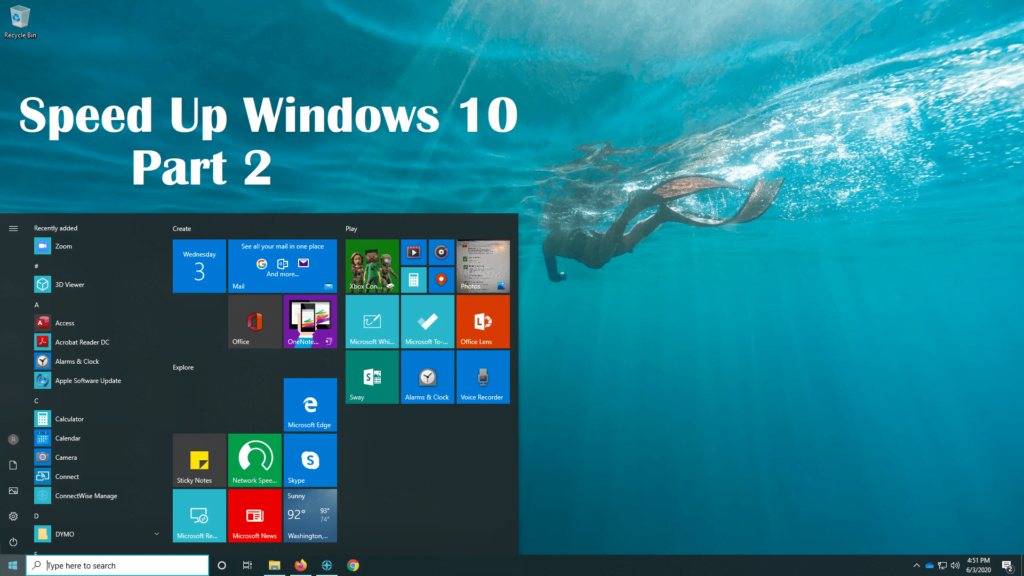 Blog 27 Speed-Up-Windows-10-Part-Two
