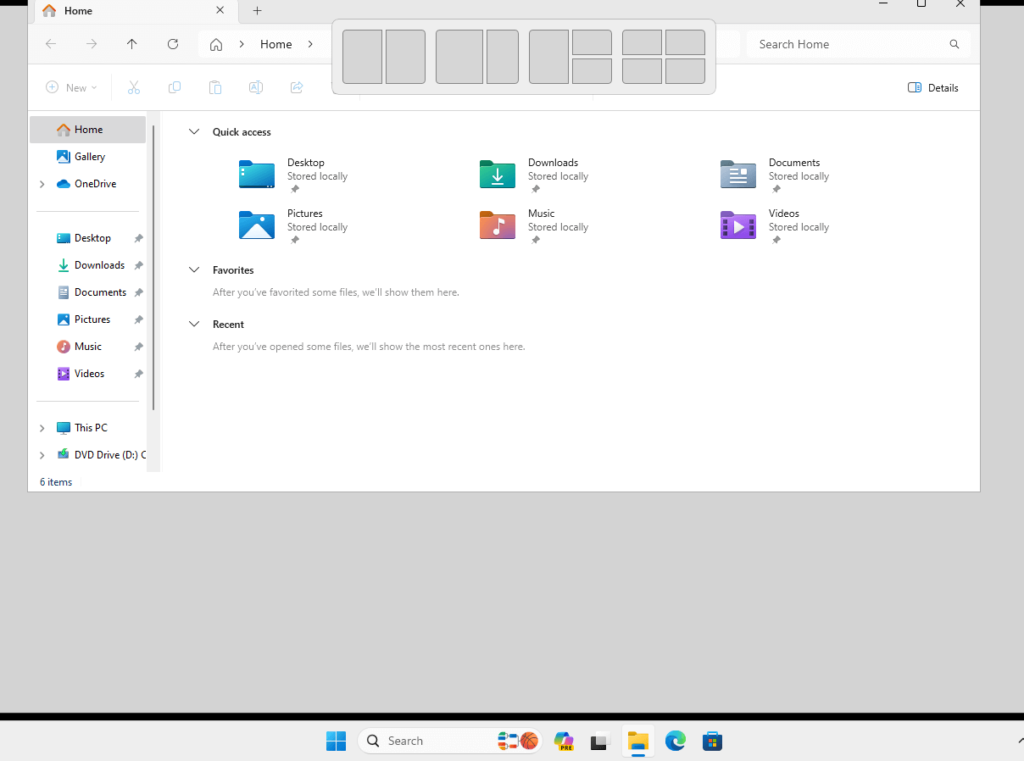 Windows 11 Snap Layouts