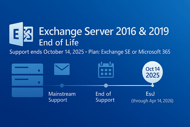 Exchange Server 2016 & 2019 End of Life: Dates, Risks, and Your Upgrade Options